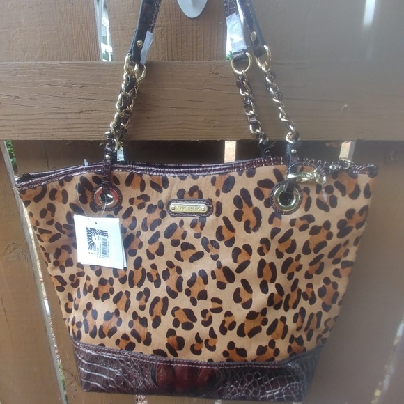 Anne Klein Handbags - NWT Anne Klein just  leporad spotted shoulder bag